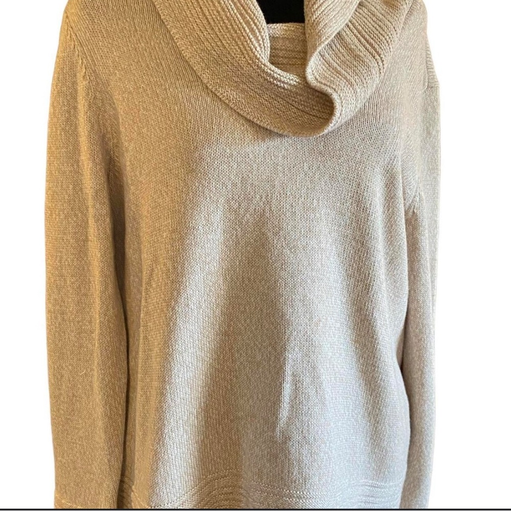 Calvin Klein Women's S Tan Cowl Neck Sweater